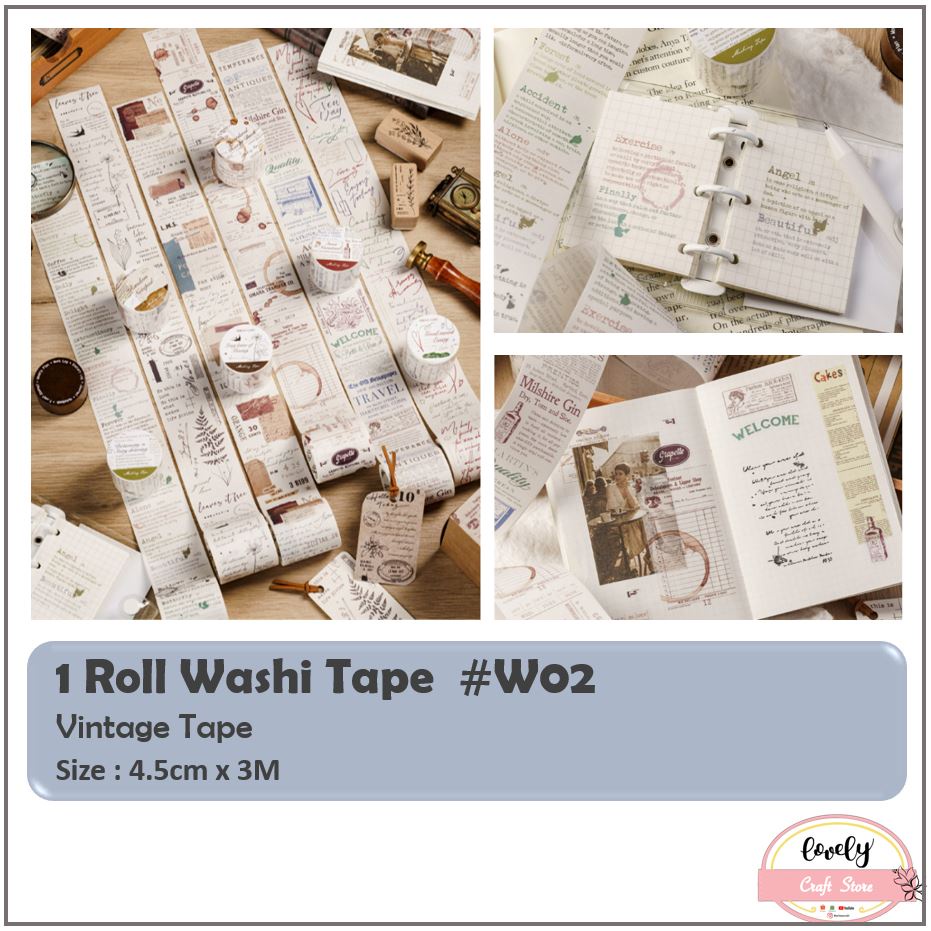 

LovelyCraftStore | W02 ~ Washi Tape Selotip Kertas Motif Journal Art Deco Scrapbook