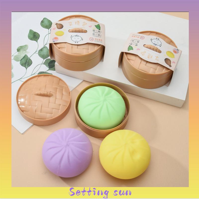 Mainan squishy stress ball pao Mainan bakpao palsu Dimsum bakpao mooncake hakau siomay mantau TN