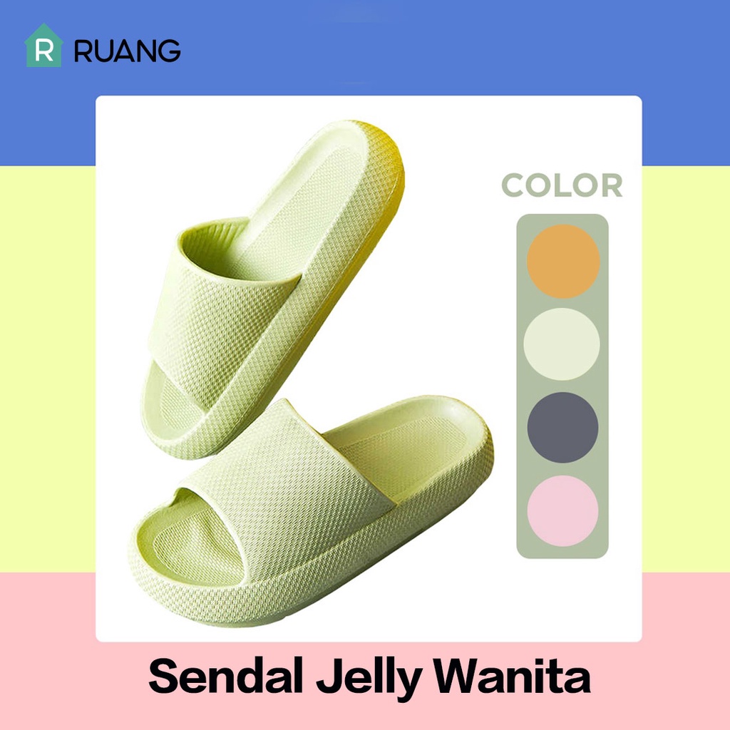 3cm Sendal Jelly Wanita | sendal wanita karet | Sandal Kamar Mandi | sandal wanita slip Sandal Rumah Hotel Sendal Kamar Mandi Empuk Karet Anti Slip | sandal | sandal rumah | sepatu wanita