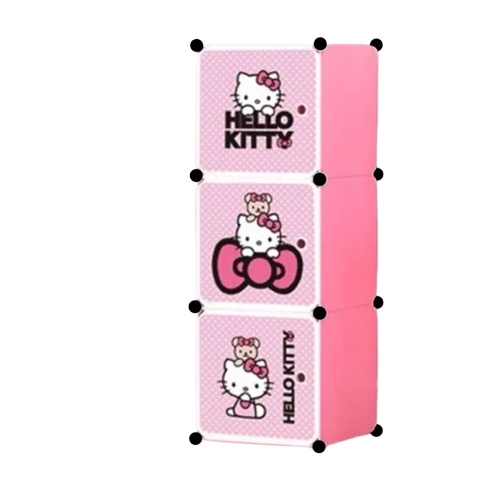 SHENAR LP 1X3 / LEMARI PLASTIK 3 SUSUN / RAK PAKAIAN MULTIFUNGSI / LEMARI PORTABLE BONGKAR PASANG / PERLENGKAPAN RUMAH FURNITURE / LEMARI BAJU SERBAGUNA