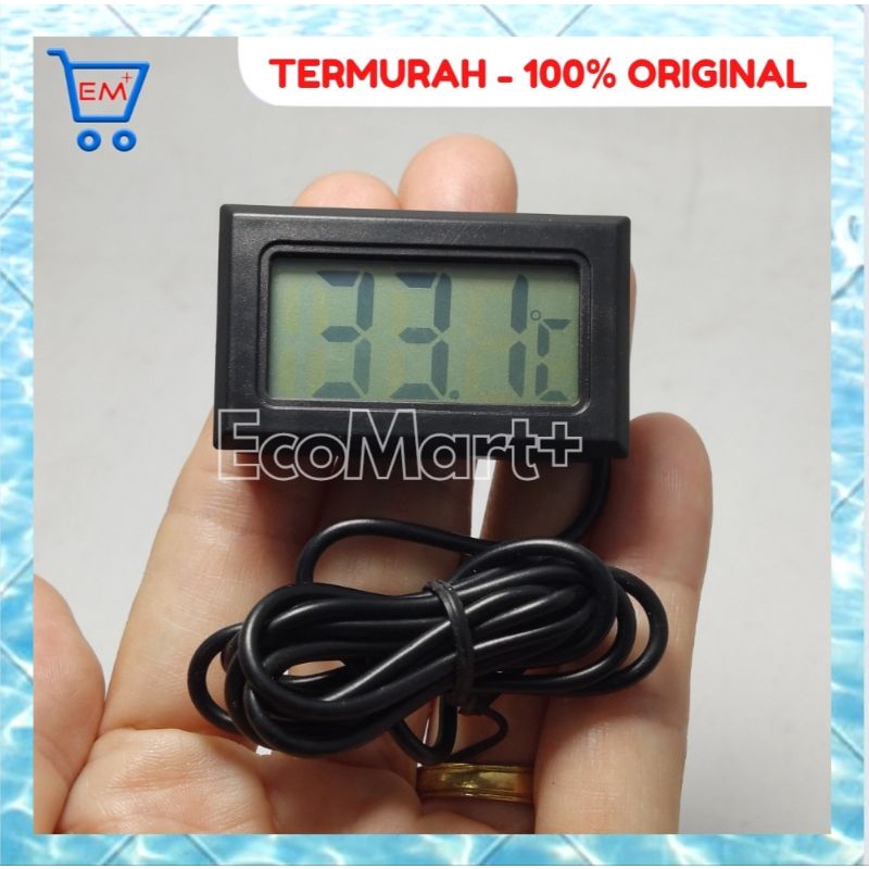 Termometer Aquarium Digital Alat Ukur Suhu With Sensor 1M Black