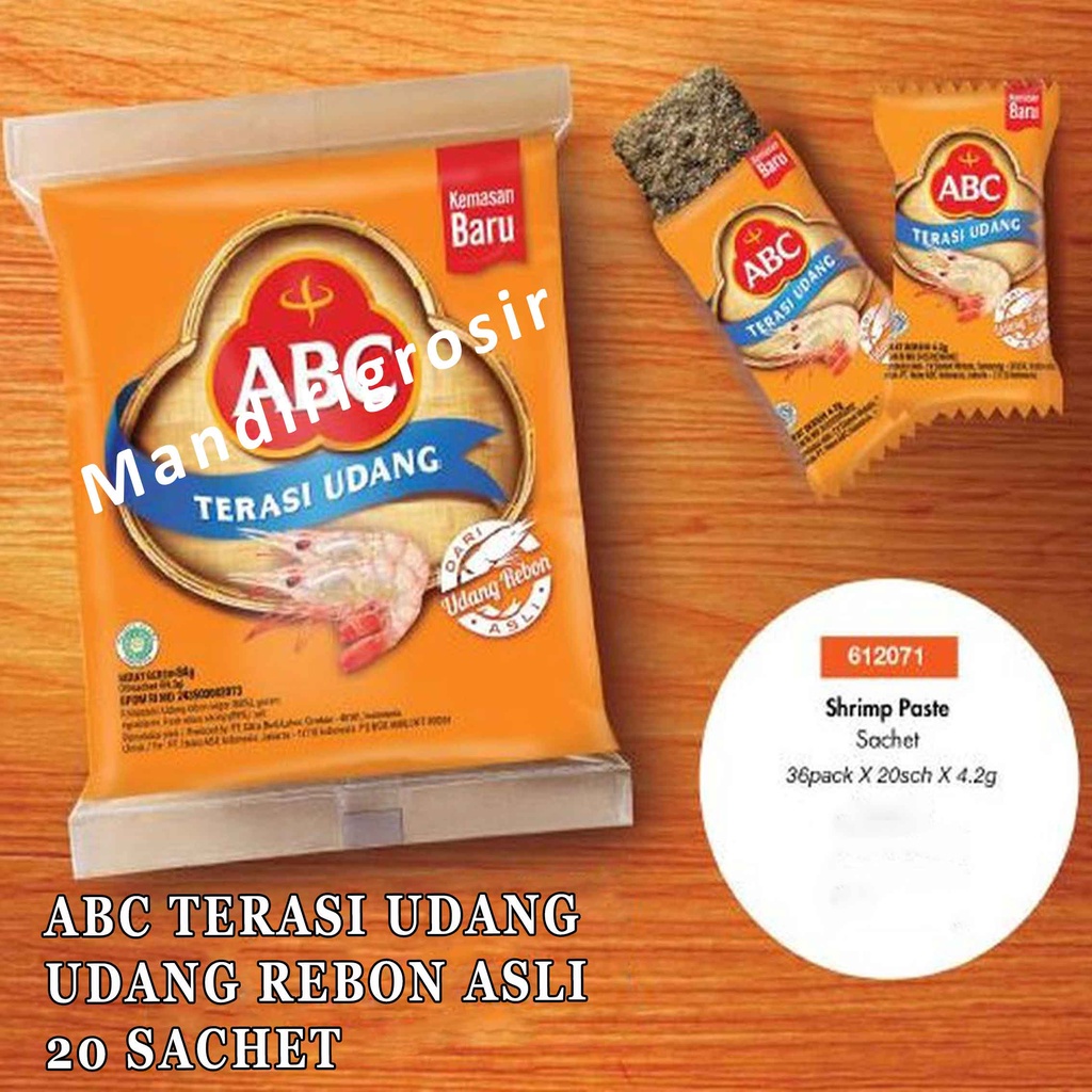 Terasi Udang *ABC * Terasi Udang Rebon Asli * 20 Sachet 84g