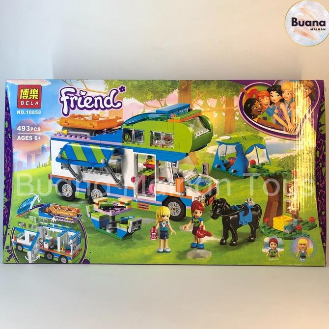 BRICK BELA FRIENDS 10858 MAINAN EDUKASI ANAK BRICKS FRIEND CAMP SITE stock ada