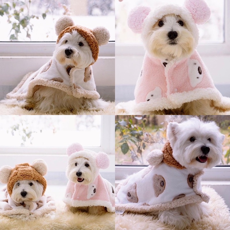 Miko bear korea cloak blanket for pet