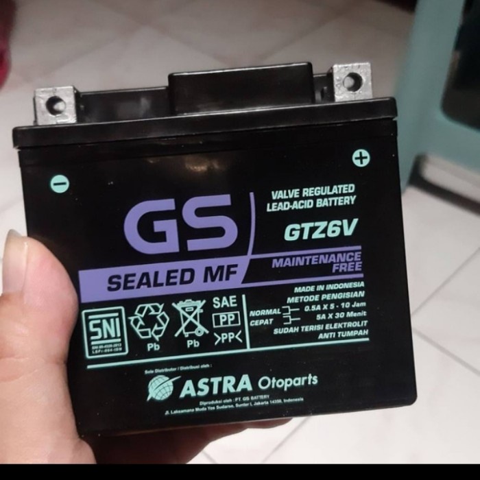 aki gs kering gtz6v vario 125 vario 150 cb150r ori Astra