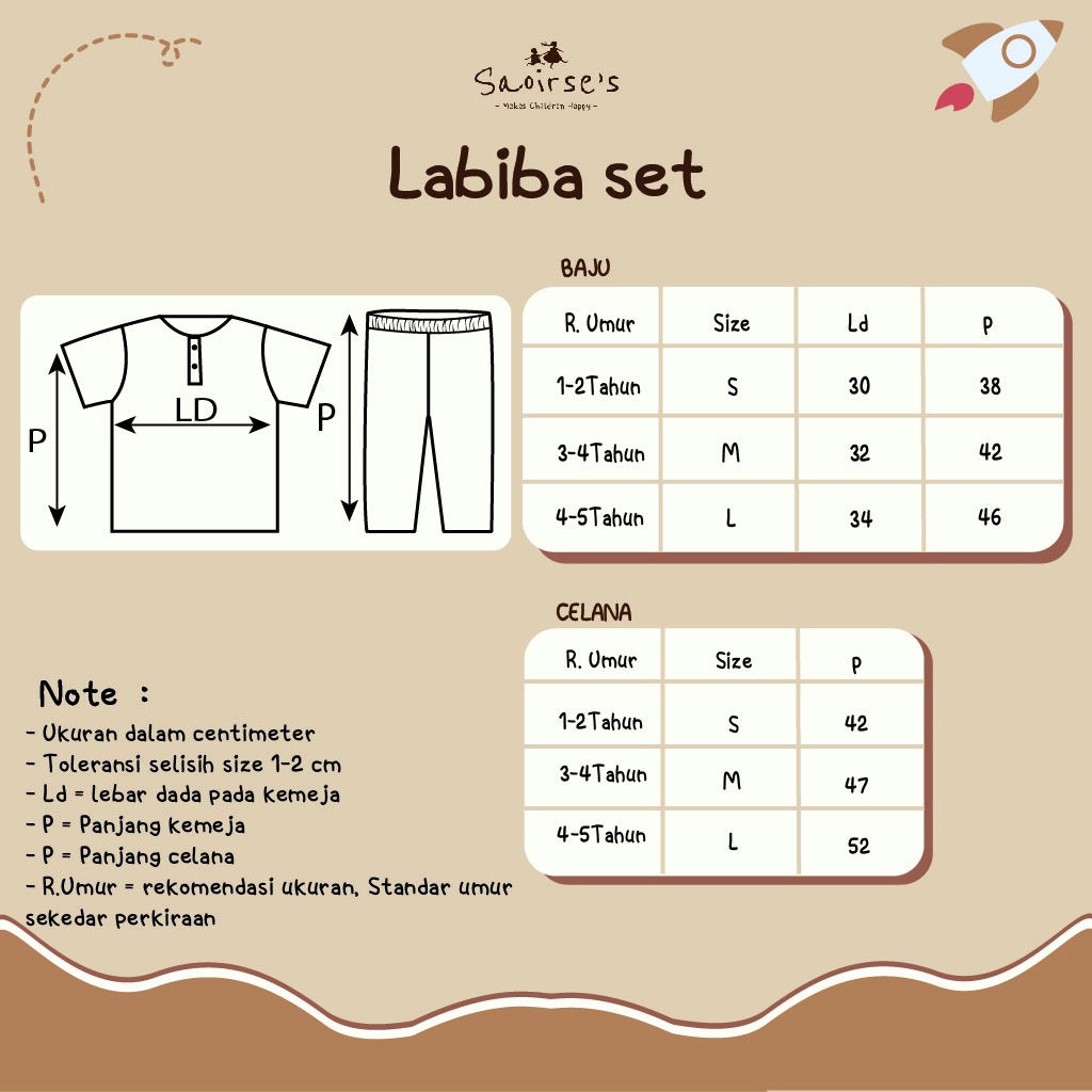 Saoirse's Labiba Set - Setelan Kaos anak unisex
