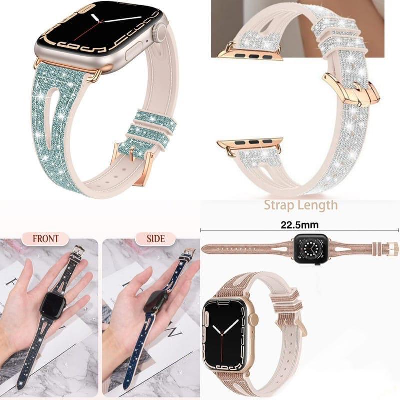 iwatch Strap Apple Watch Slim Glitter Silicone Series 1 2 3 4 5 SE 6 7