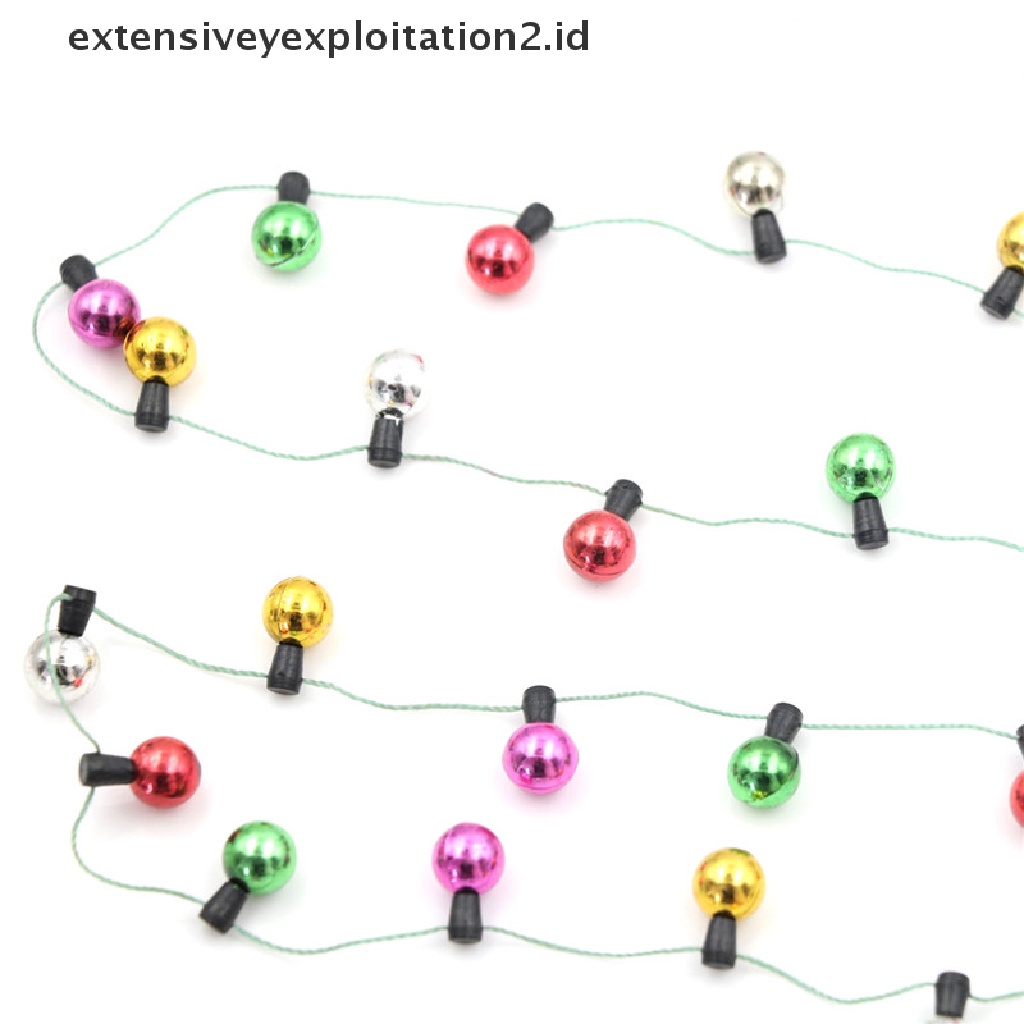 Mainan Miniatur Lampu String Warna-Warni Bahan Plastik Ukuran 1m Untuk Rumah Boneka