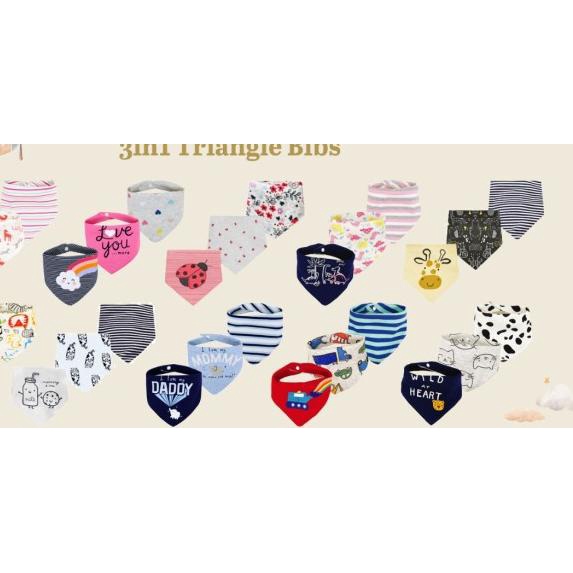 Royale Bebe - Bib Bayi (3in1 Bib Segitiga) - Wild at heart