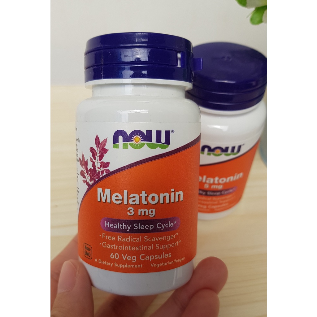 NOW Foods Melatonin 3 mg NOW Foods Melatonin 5 mg Obat Bantu Tidur Insomnia