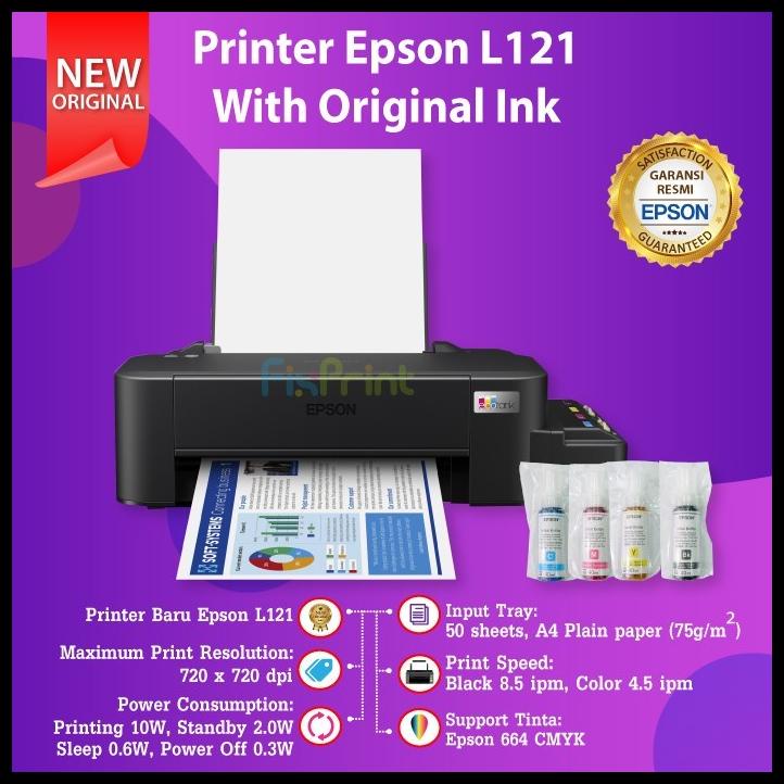 (((Terbaru))) Printer Epson L121 L-121 L 121 Printer Murah A4 Penganti L120 L-120