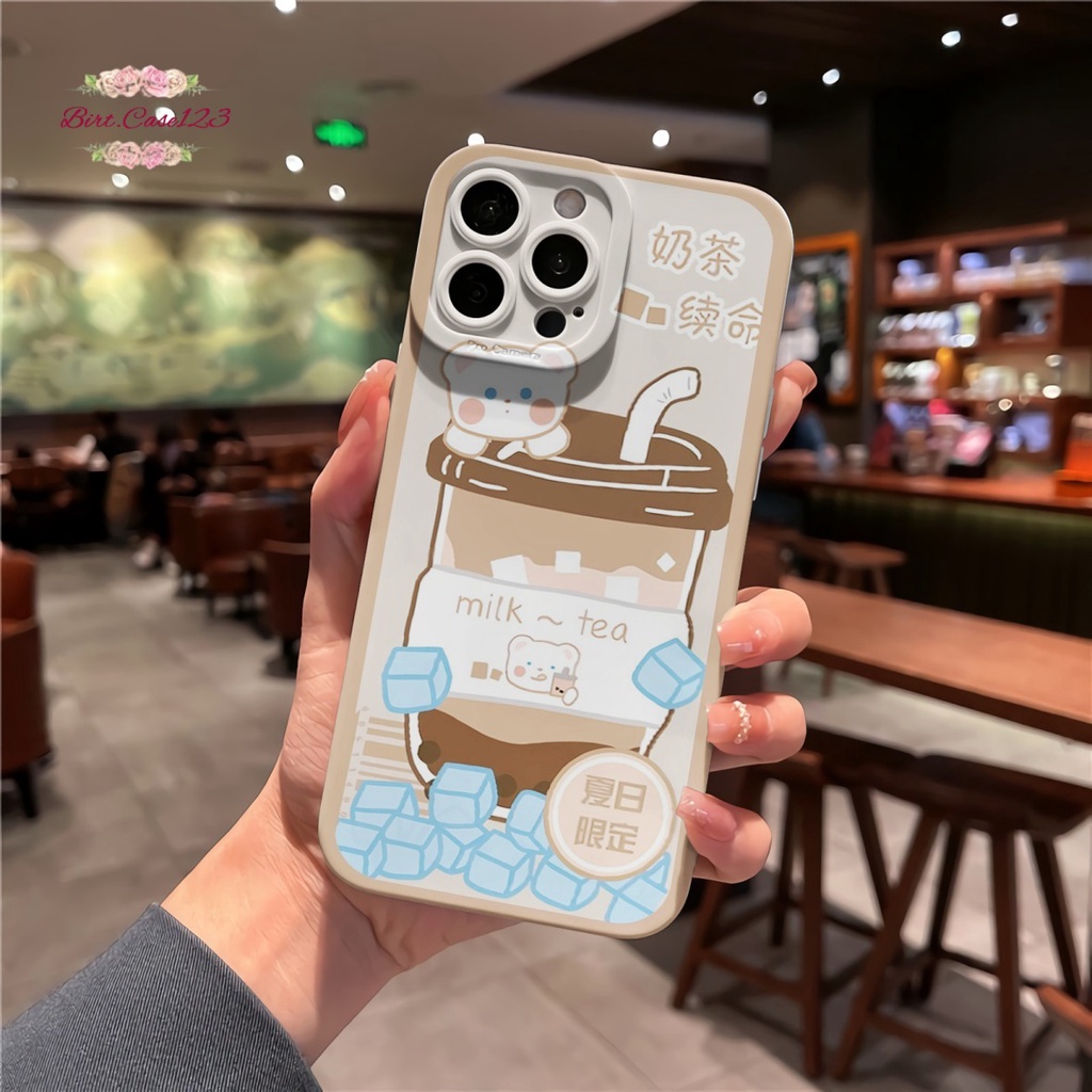 CUSTOM CASE SOFTCASE SILIKON PROCAMERA MILK TEA CUSTOM VIVO Y12 Y16 Y12S Y20 Y21S Y91 Y91C V25 V25E Y22 Y35 BC6795