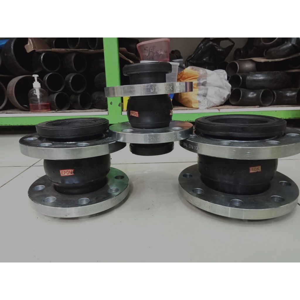 Flexible Rubber Joint Flange 3&quot; Double JIS 10K Merk HQ