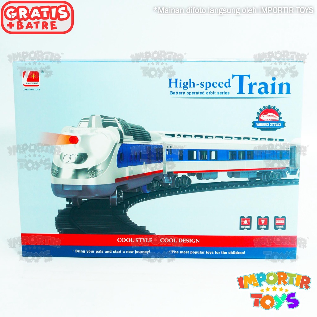 Mainan Anak Kereta Api High Speed TRACK Melingkar FREE BATERAI