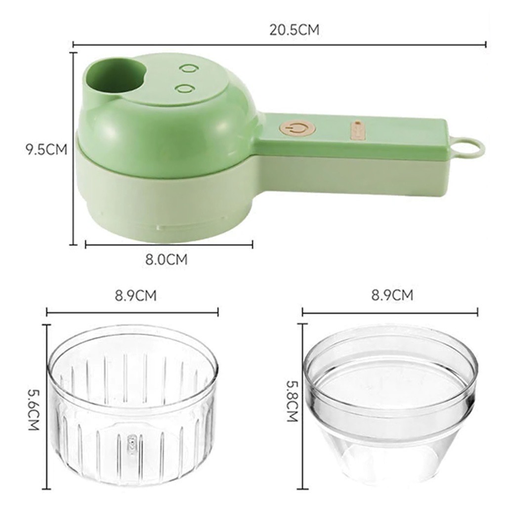 Food Chopper Electrik 4 in 1 Alat Pemotong Sayuran / Bawang putih /blender cabe