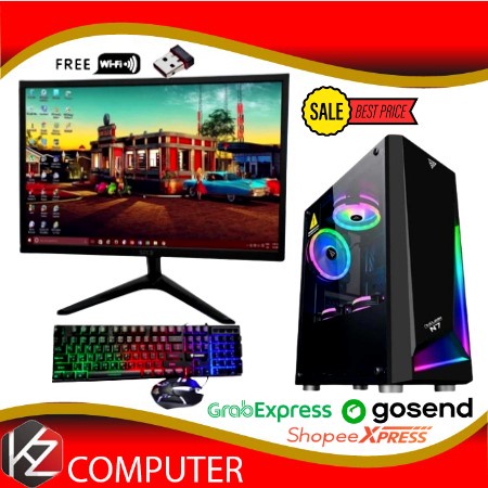 PC Gaming Lengkap i7 10700F Generasi 10 / VGA GTX 1050Ti 4GB / Ram 16GB / SSD / Editing - Gaming