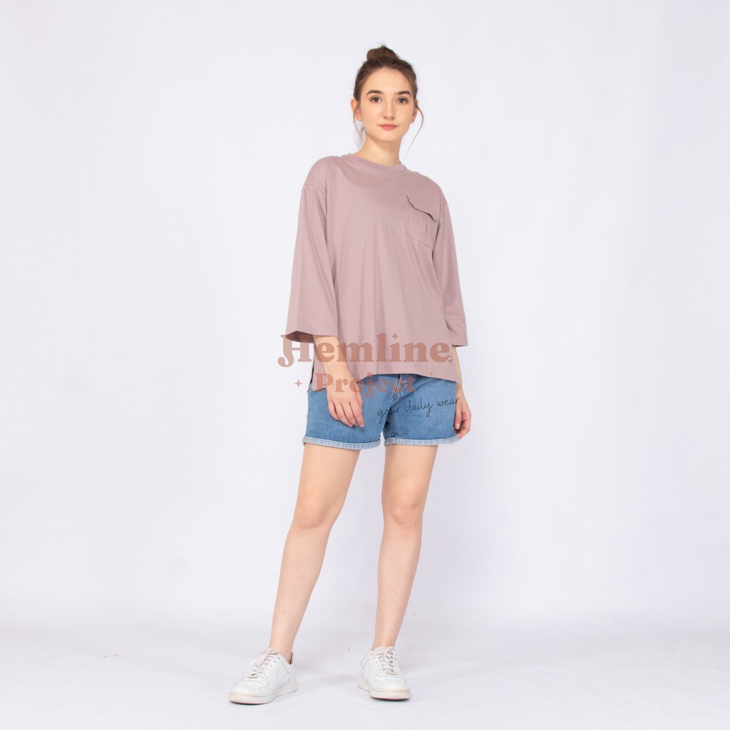 Haura Oversized Plain Top Lilac