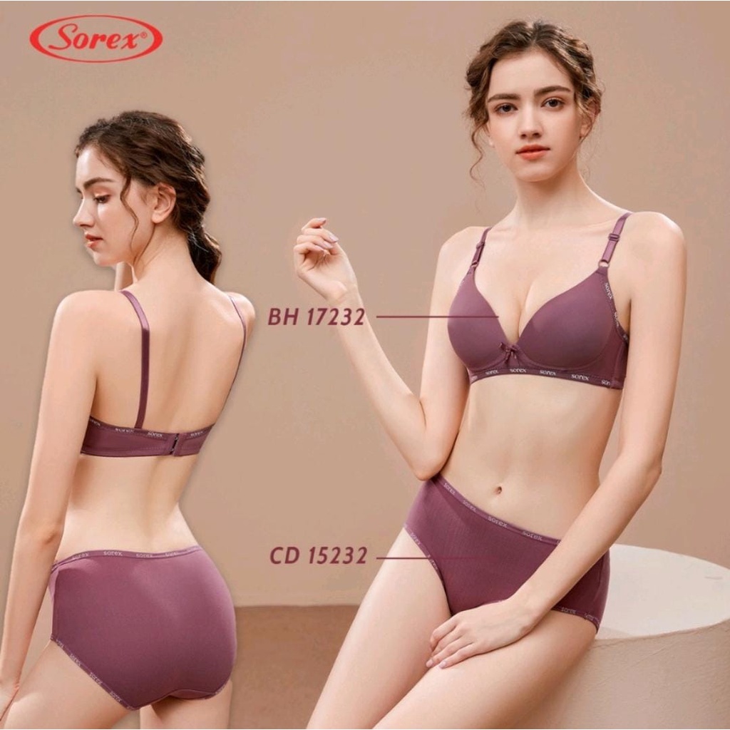 Sorex Bra Busa Tanpa Kawat Kait 2 Cup B BH Harian Casual Style Art 17232