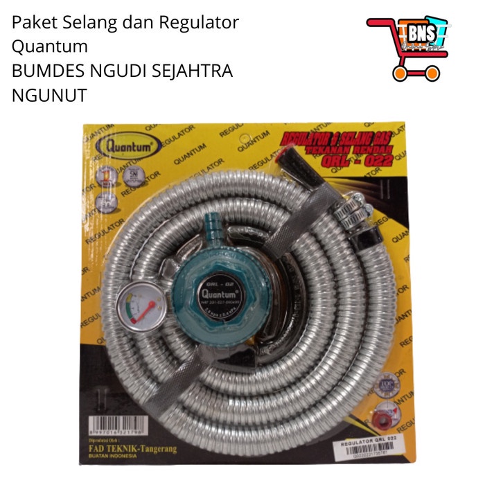 PAKET SELANG DAN REGULATOR GAS - QUANTUM/SELANG KOMPOR GAS