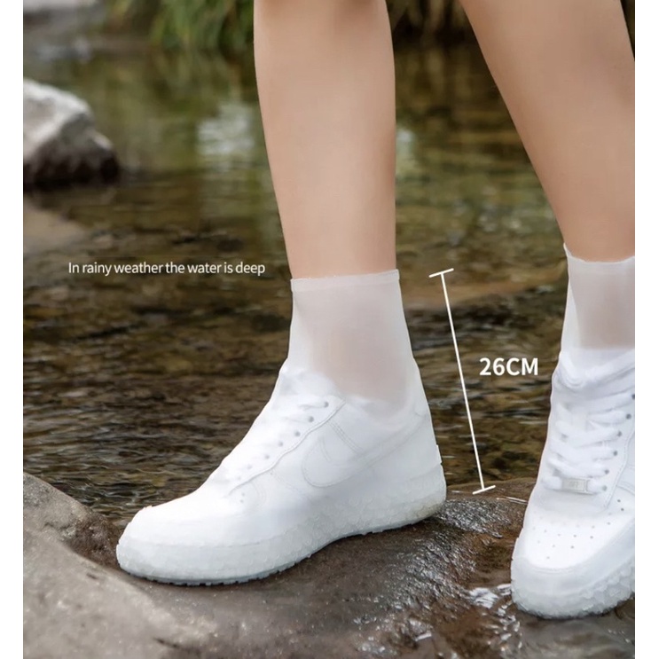PREMIUM HIGH SHOES COVER BOOTS TINGGI TEBAL JAS HUJAN PELINDUNG SEPATU ANTI AIR WATERPROOF RAIN COAT