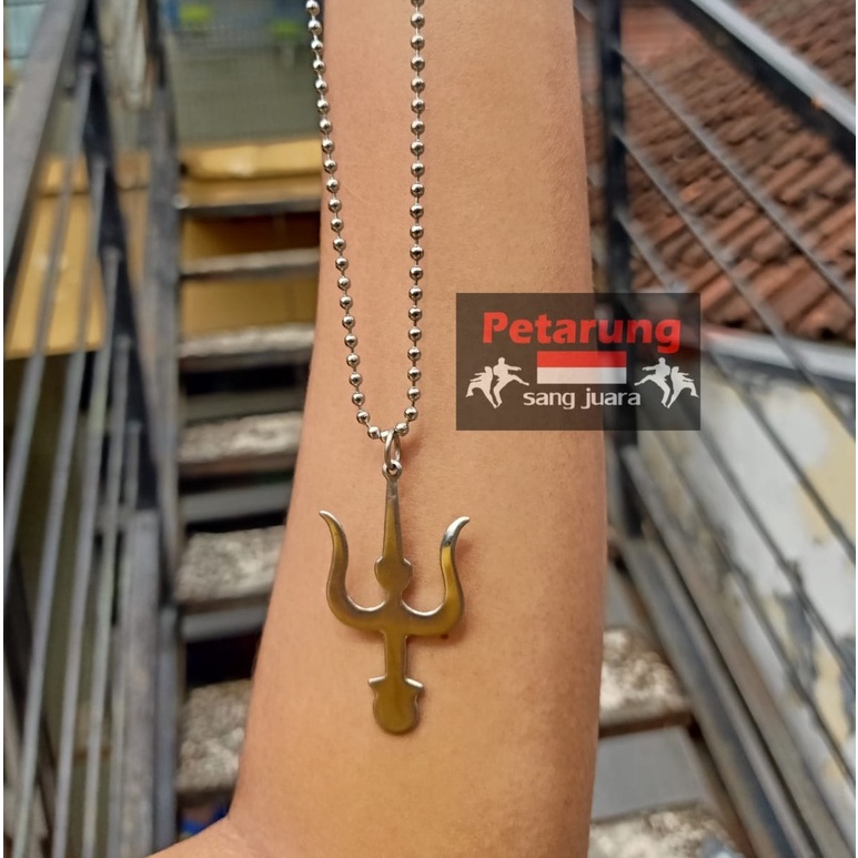 ( petarung Original ) Kalung pagar Nusa model Tri Sula atribut pagar nusa kalung monel pagar nusa