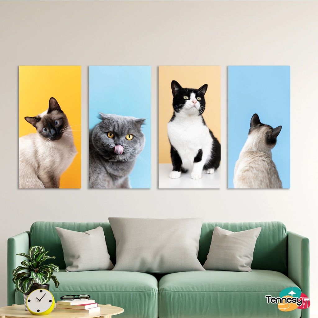 HIASAN DINDING WALL DECOR PAJANGAN POSTER DEKORASI KAMAR RUMAH GAMBAR KUCING CAT