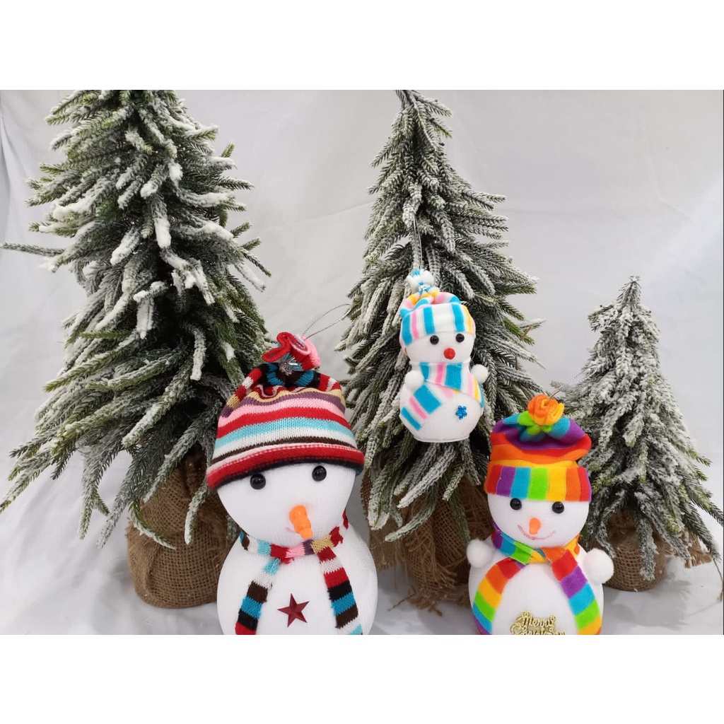 (1KG) SHENAR BONEKA SNOWMAN SET 3IN1 / BONEKA NATAL / BONEKA CHRISTMAS / BONEKA HAMPERS / BONEKA SALJU