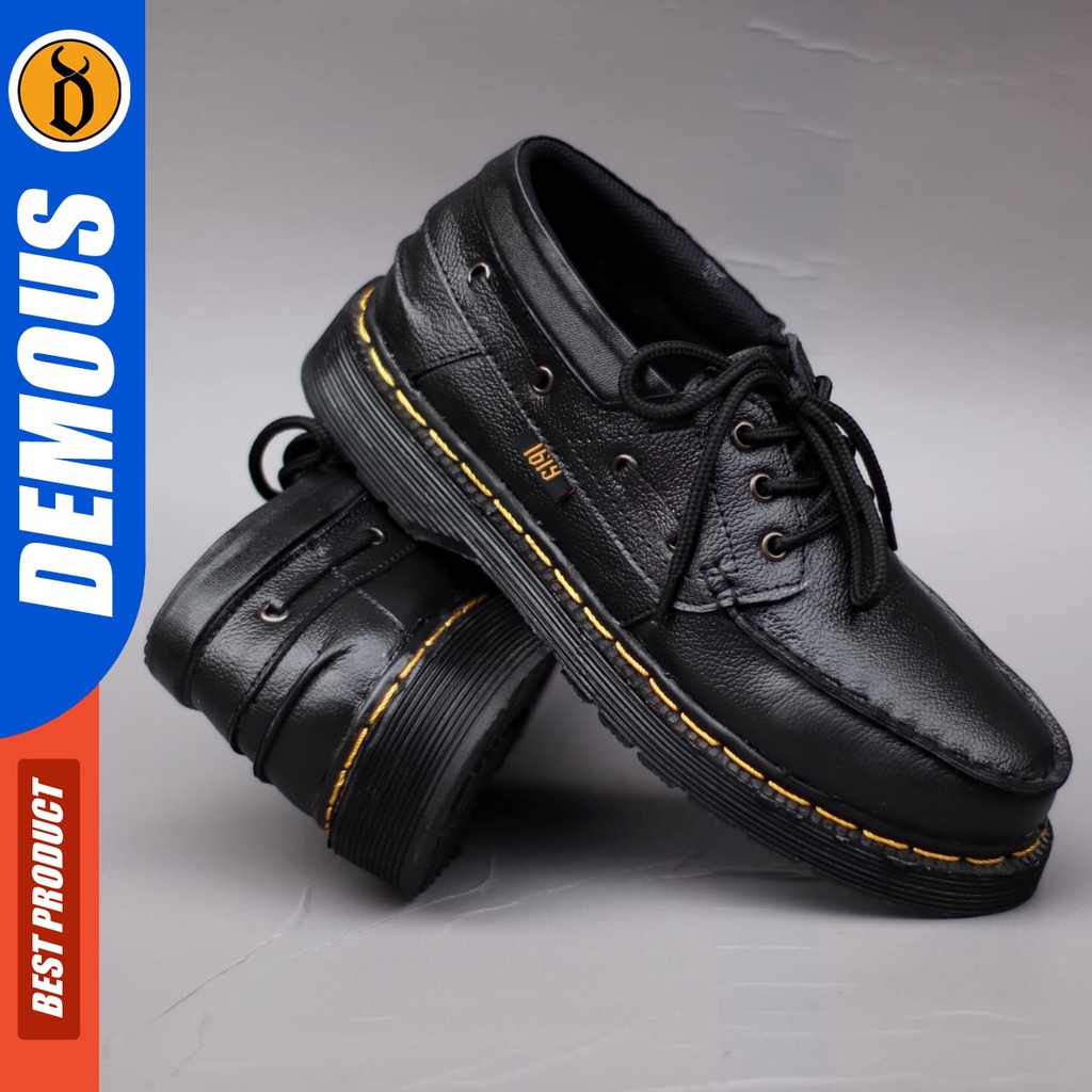 DEMOUS TAKUMI - Sepatu Formal Pantofel Docmart Kulit Asli Kerja Pria