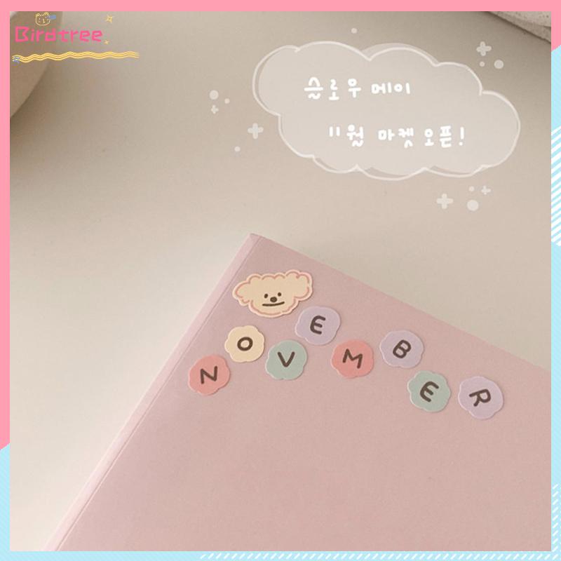 [Readystock❤️COD]Stiker Alpabet Huruf Angka Kartun Lucu Beruang Stiker Untuk Dekor Buku Jurnal / Dia