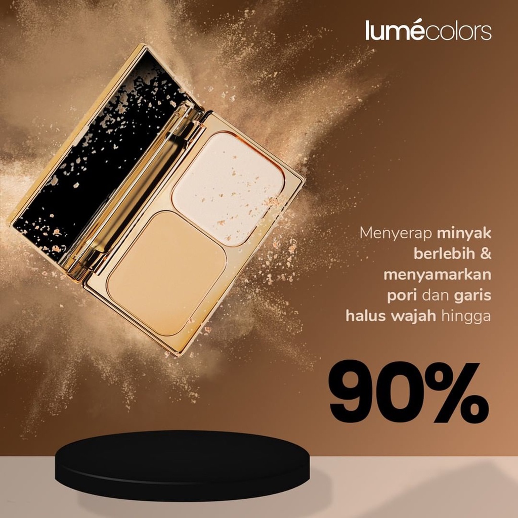 Lumecolors Compact Powder Bedak Padat Bertahan Hingga 16 Jam Shade Neutral