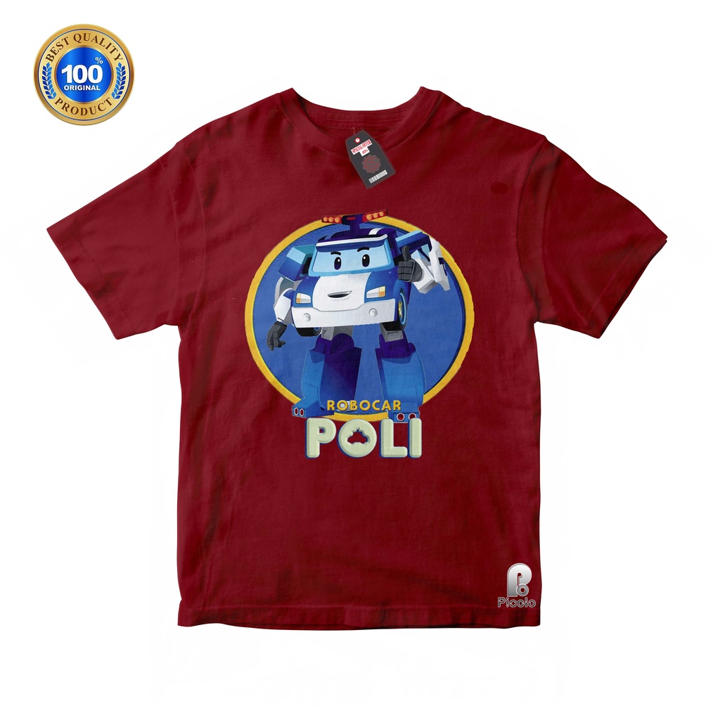 BAJU ANAK KAOS ATASAN ANAK CUSTOM ROBOCAR POLI