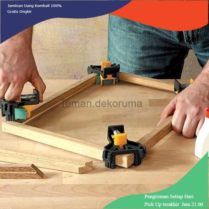 TD-PR2 VAHIGCY Corner Clamp Clip Penjepit Sudut Kayu 90 Derajat 4PCS - AT8809