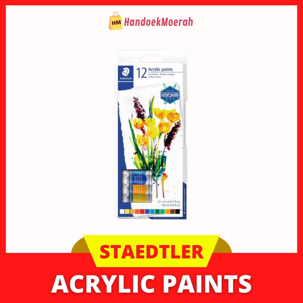 Staedtler Acrylic Paint Tubes - 12ct Cardboard Box