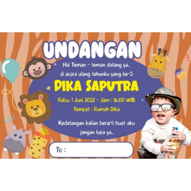 undagan ulang tahun anak/undangan ulang tahun anak perempuan / undangan ulang tahun anak laki laki