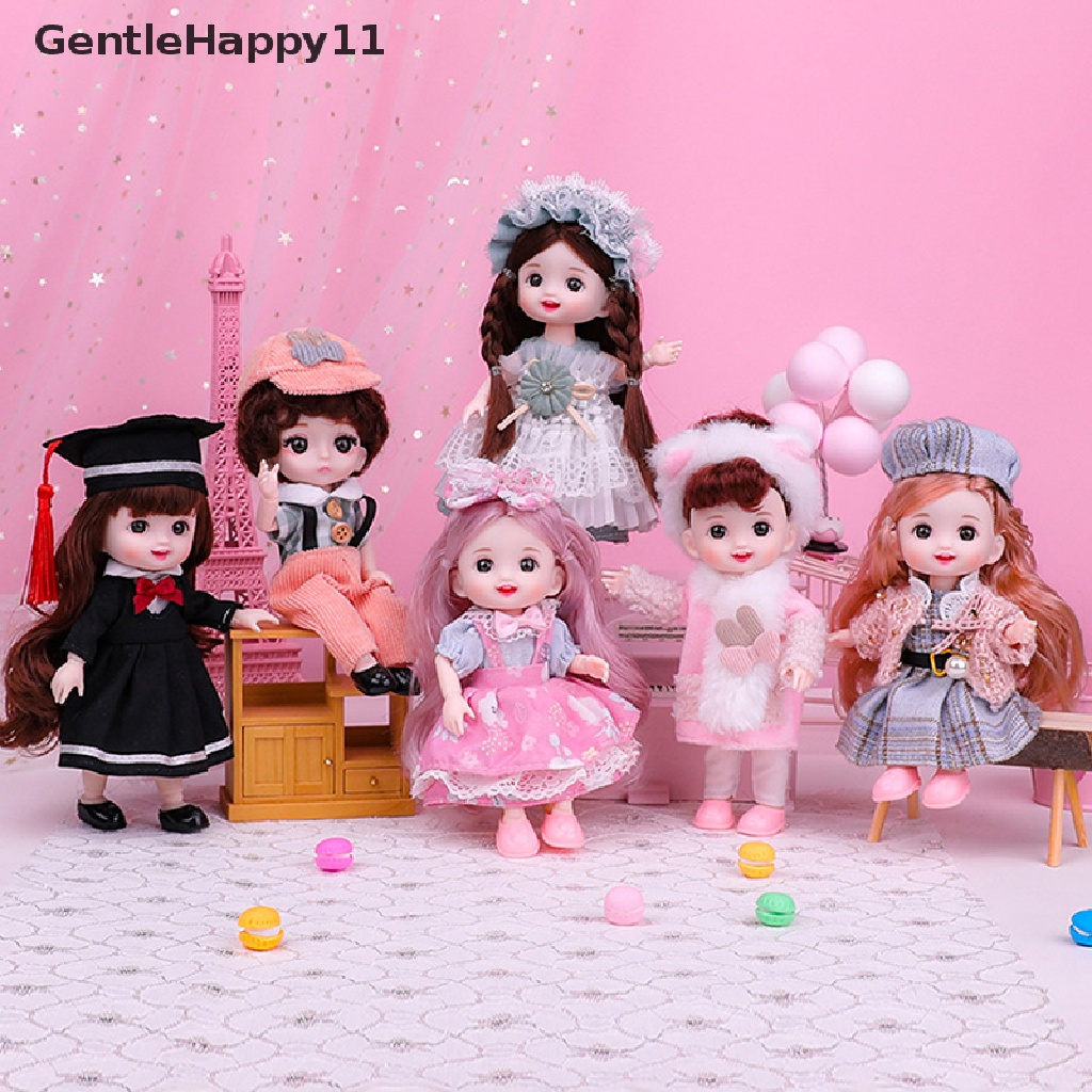Gentlehappy Baju Boneka Untuk Boneka 16-17cm OB11 Baju Boneka Dress set 1per8boneka Aksesoris id