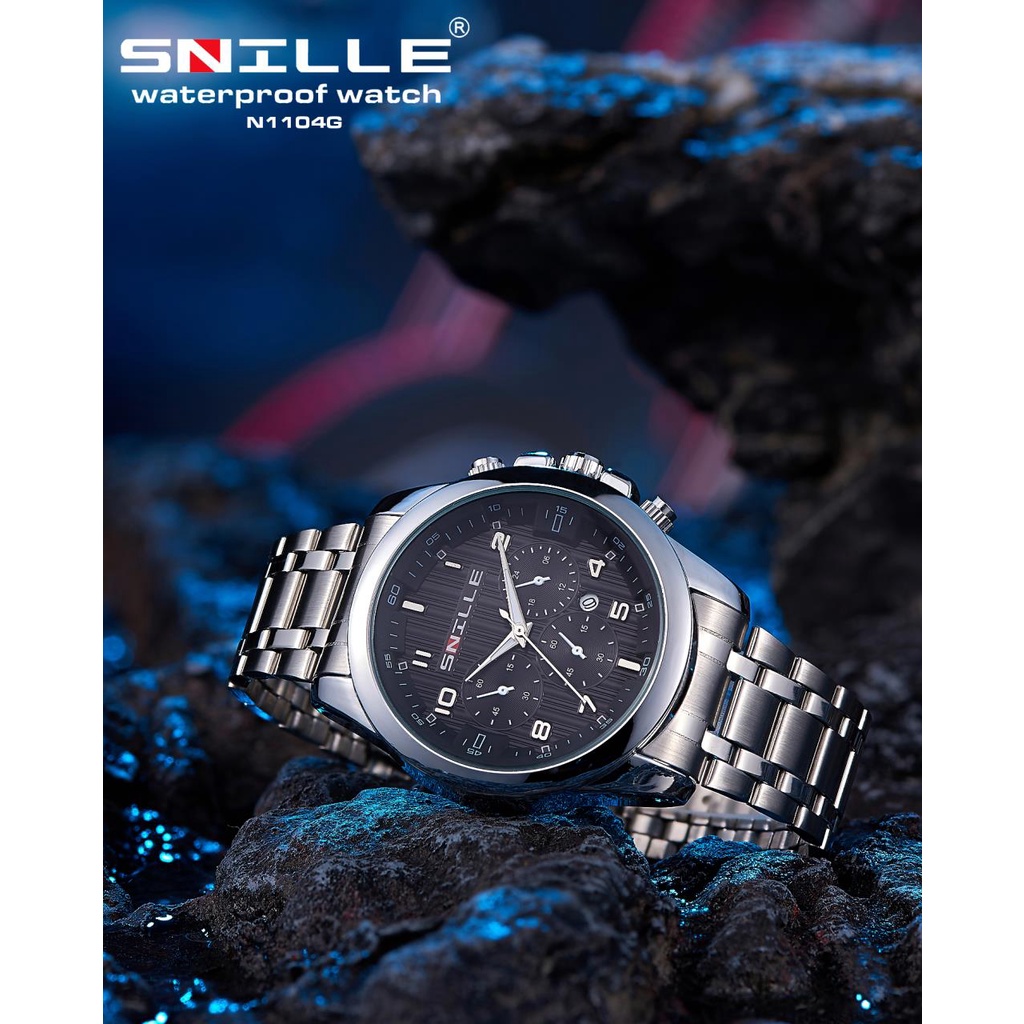 Snille Jam Tangan Rantai Pria Wanita Unisex Original Asli Anti Air Waterproof 1104G