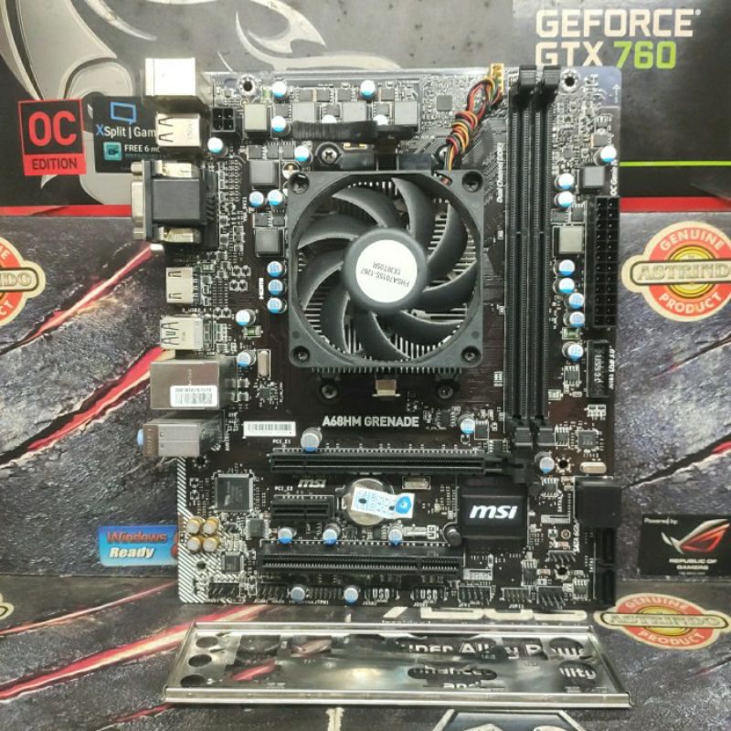 Motherboard AMD MSI A68HM GRENADE Socket FM2+ Processor APU A6-7400k Integrated VGA APU R5