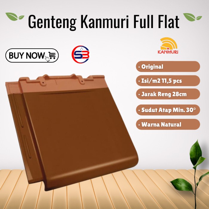 Genteng Kanmuri Full Flat Natural / Genteng Murah