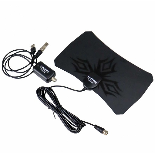 Antena TV Digital Indoor DVB-T2 High Gain 28dB - 100Db With Amplifier Signal Booster Full HD N0012