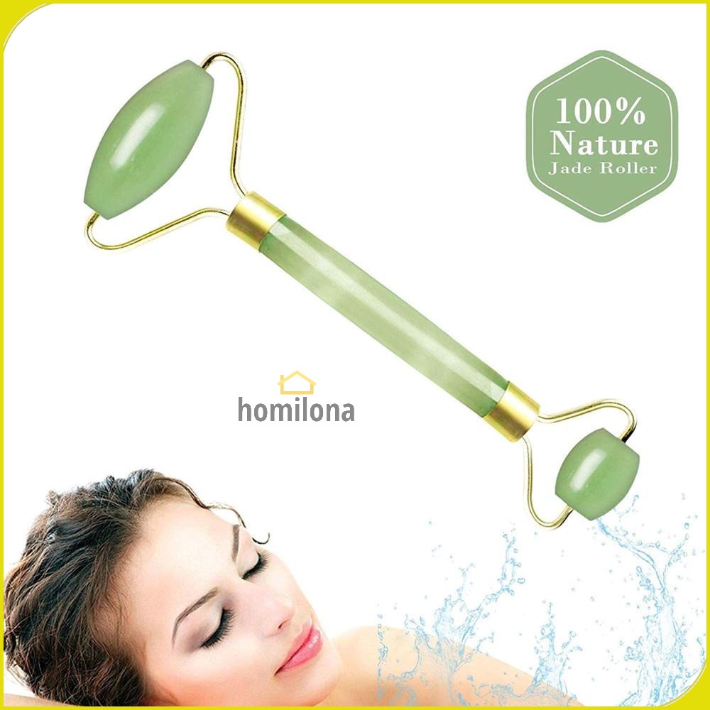 Ecoco Jade Roller Pijat Muka Tirus Facial Face Massage - 001 - Green