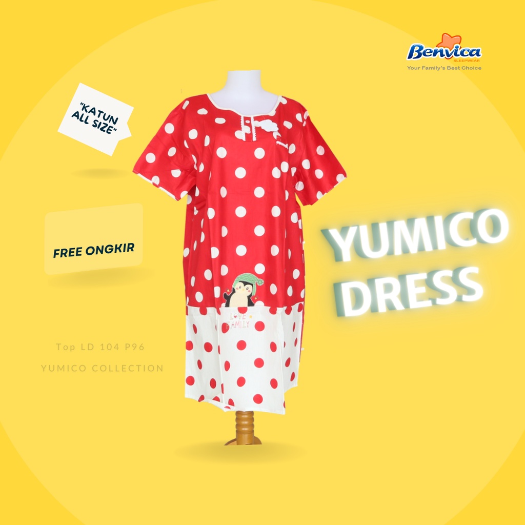 BAJU TIDUR DASTER KATUN PREMIUM YUMICO ALL SIZE BANYAK MOTIF