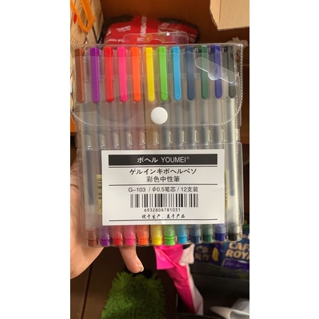 

Pen Youmei Set 12 warna pulpen gel 0,5mm pulpen warna warni