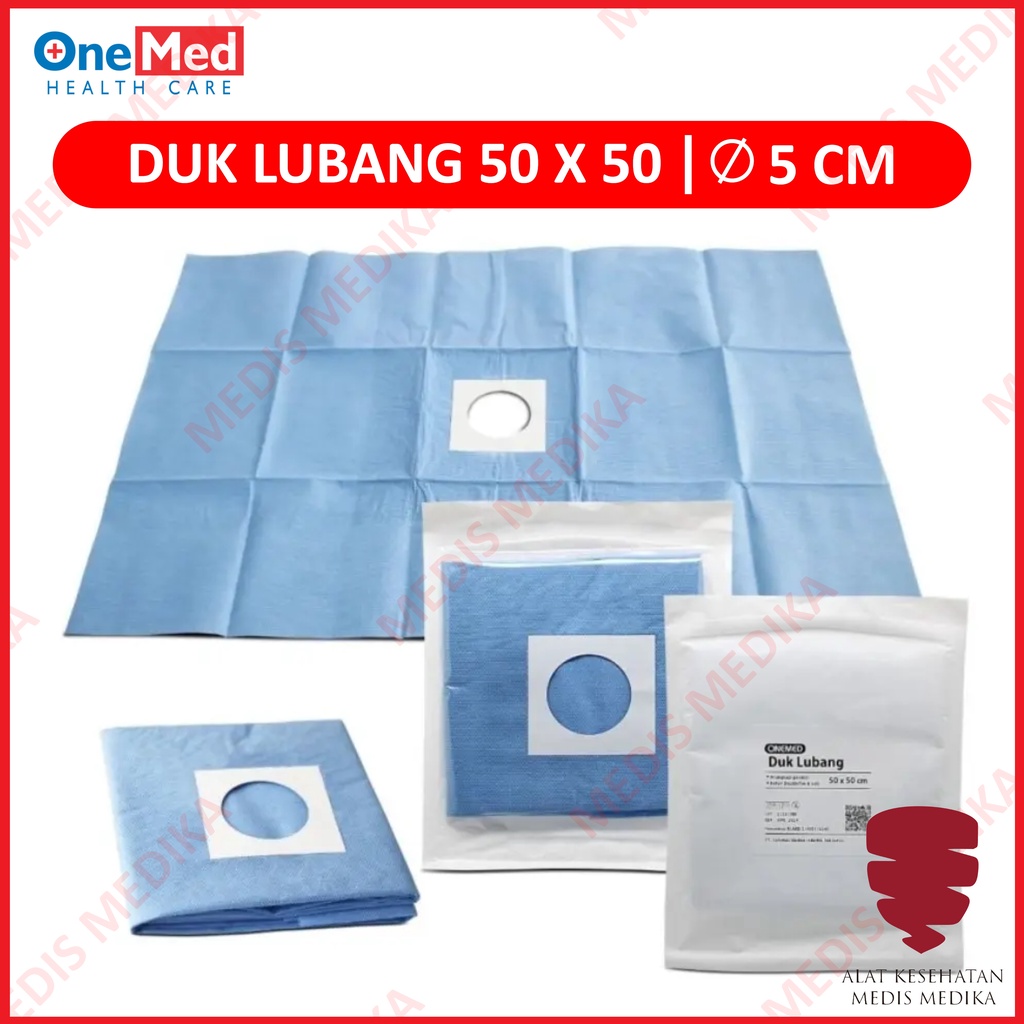 Duk Sterile 50X50 D5 Onemed Lubang 5cm Peralatan P3K Disposable Kain Operasi Steril 50 x 50 cm 50x50cm