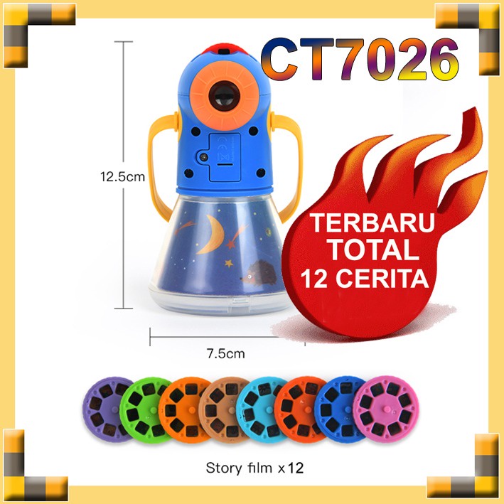 Mideer Storybook Torch with 12 Stories Buku Cerita Anak Proyektor NEW