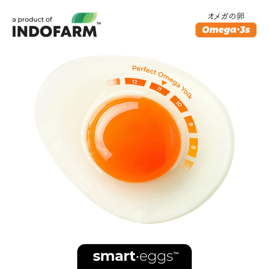 

RB LOLA Langsung Order Langsung Antar Telur Ayam Omega 3 Organik INDOFARM Smart Eggs 1 Box Foam 20