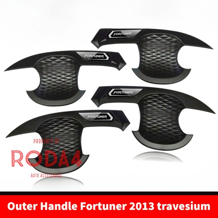 Outer Handle Mangkok Pintu Mobil Fortuner Lama 2013 Hitam Travesium