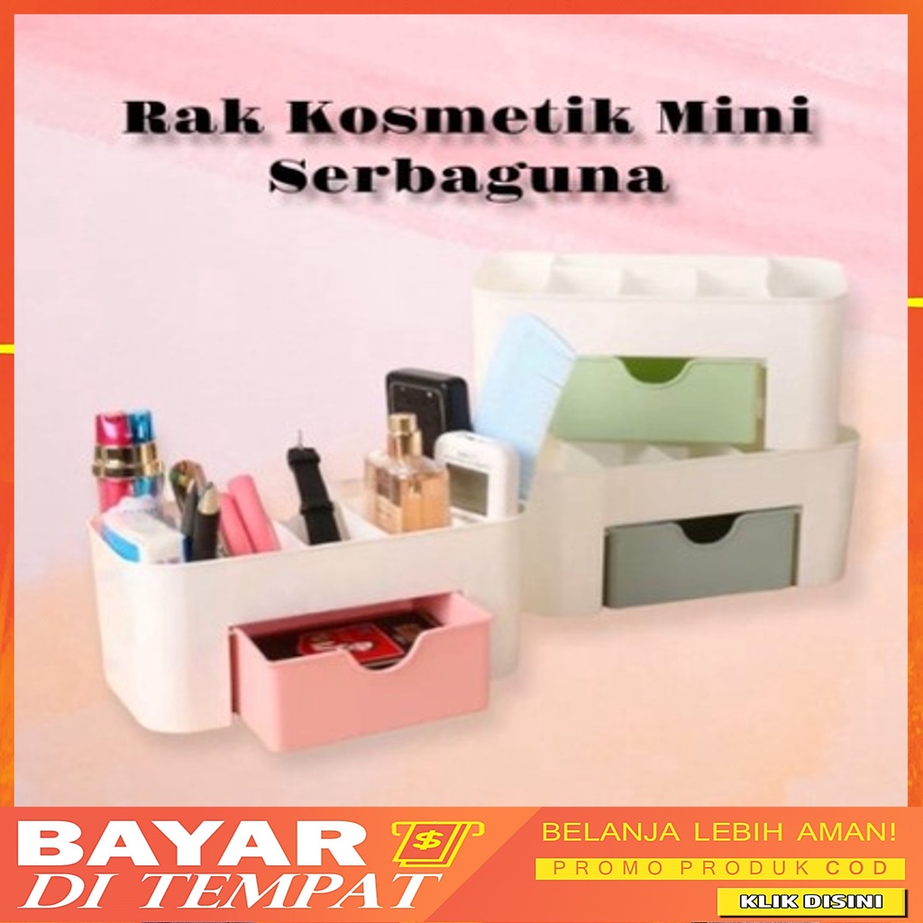 Rak Tempat Kosmetik Plastik Mini / Rak Makeup Mini / Tempat Makeup Serbaguna Ukuran Mini