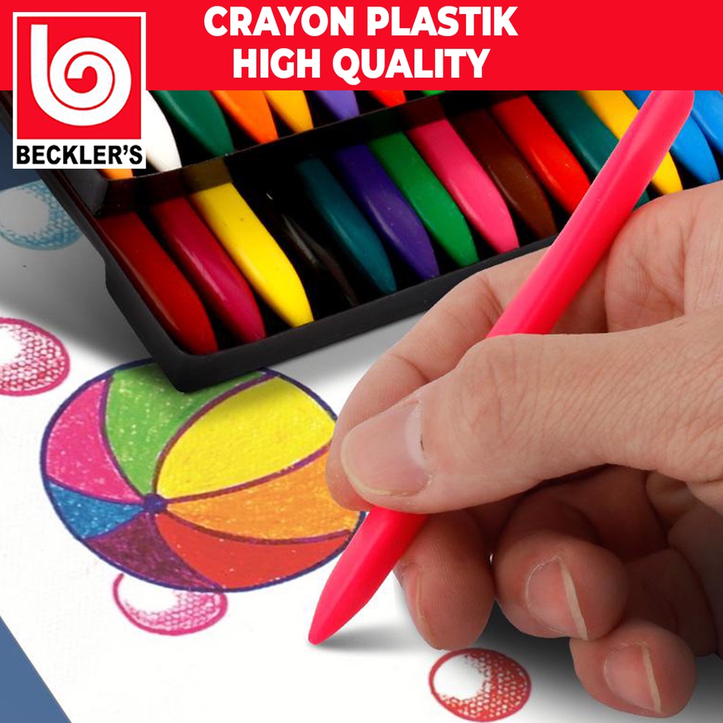 Crayon Set Anti Air 12/24/36 Pcs / Krayon Plastik Anti Kotor Tangan Warna Cerah Segitiga Ergonomis Tidak Beracun