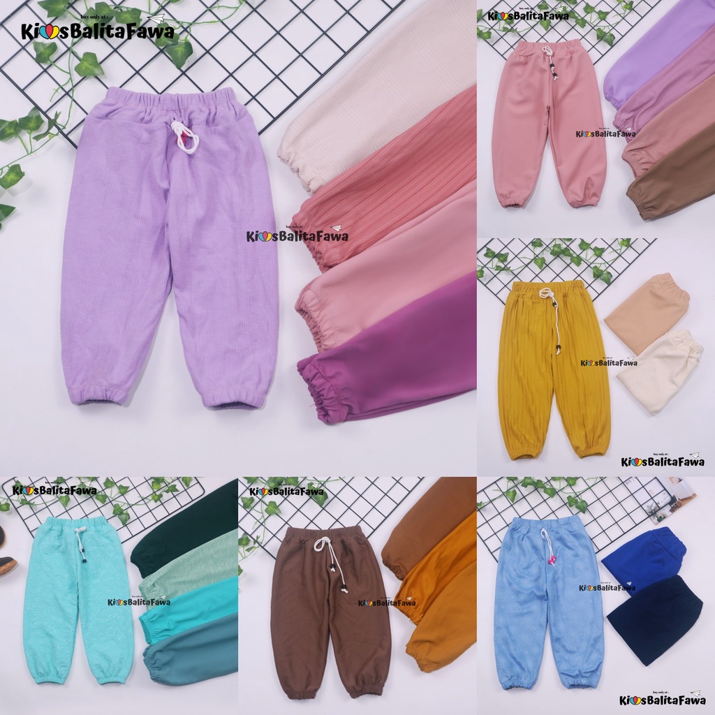 Jogger Anak Perempuan Uk 1-12 Tahun / Joger Pants Cewek Celana Panjang Anak Perempuan Grosir babycinnamon