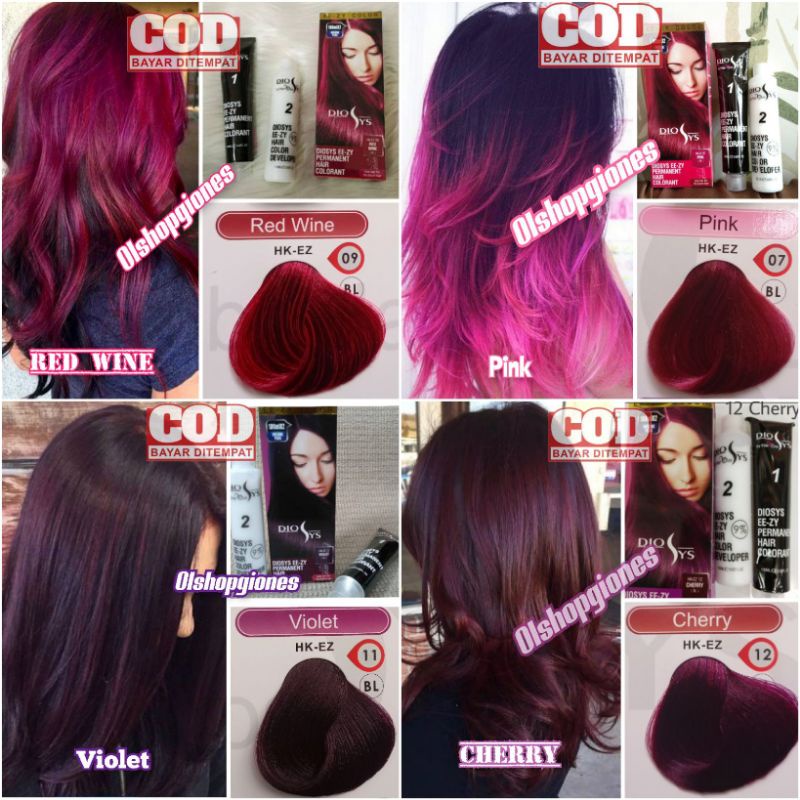 Diosys Hair Color cat rambut Coffee coklat kopi sepaket oxydant developer